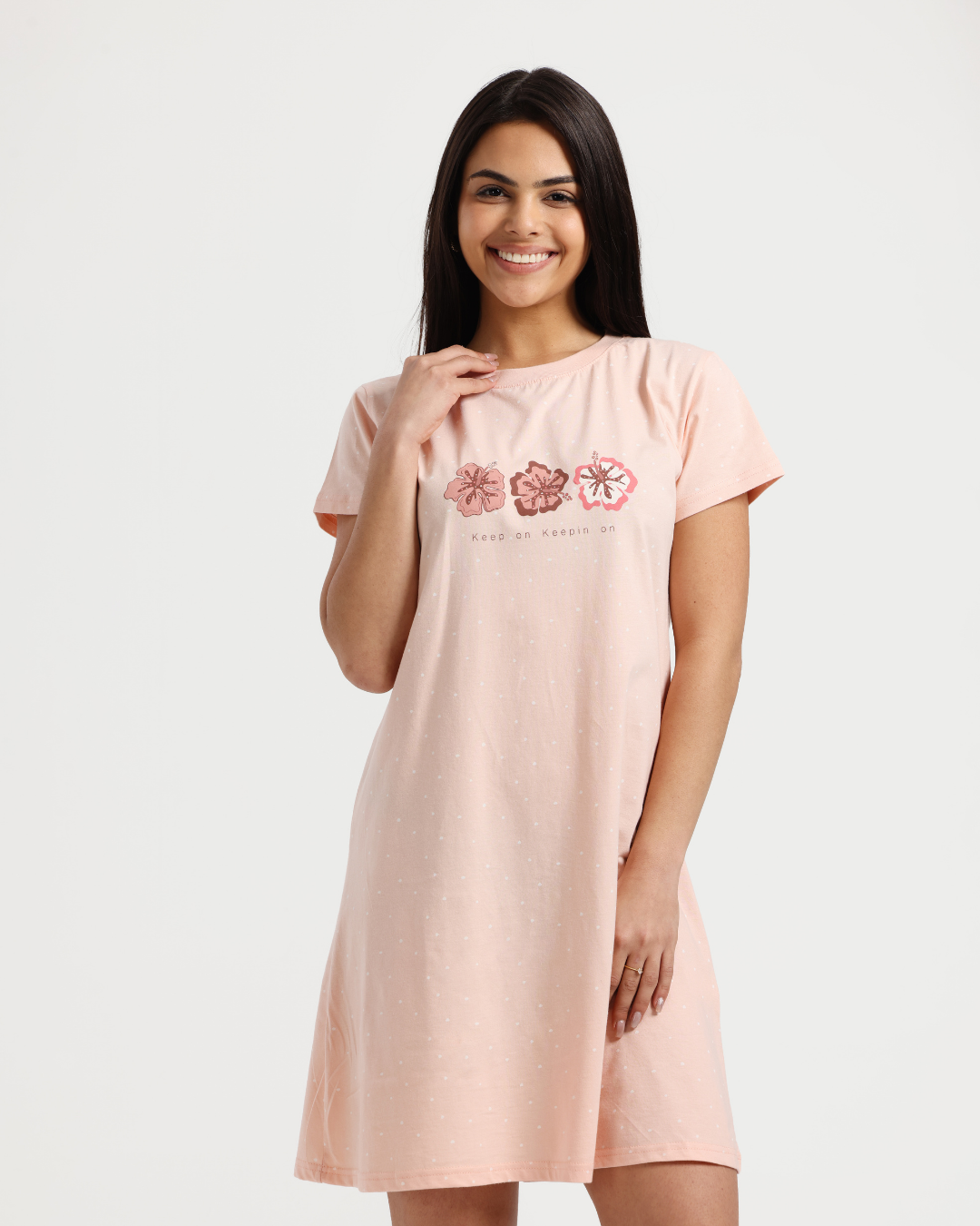 قميص قطن ورود الصيف