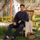 Small Cubes Men's buttoned pajamas