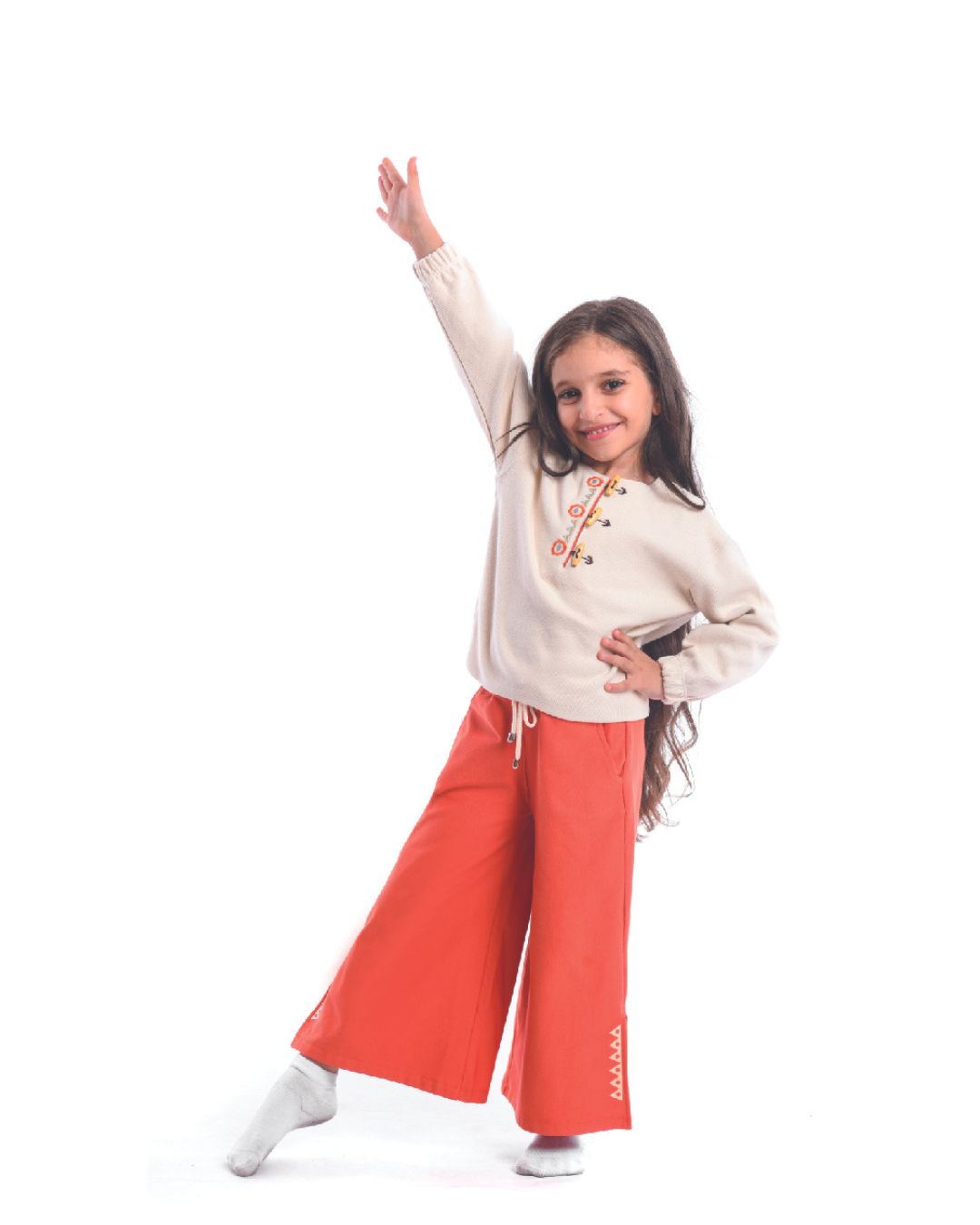 Spring Vibes بيجامه بناتي تيشيرت + بنطلون مطبوع