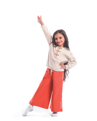 Spring Vibes بيجامه بناتي تيشيرت + بنطلون مطبوع