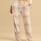 Women fur plaid pants