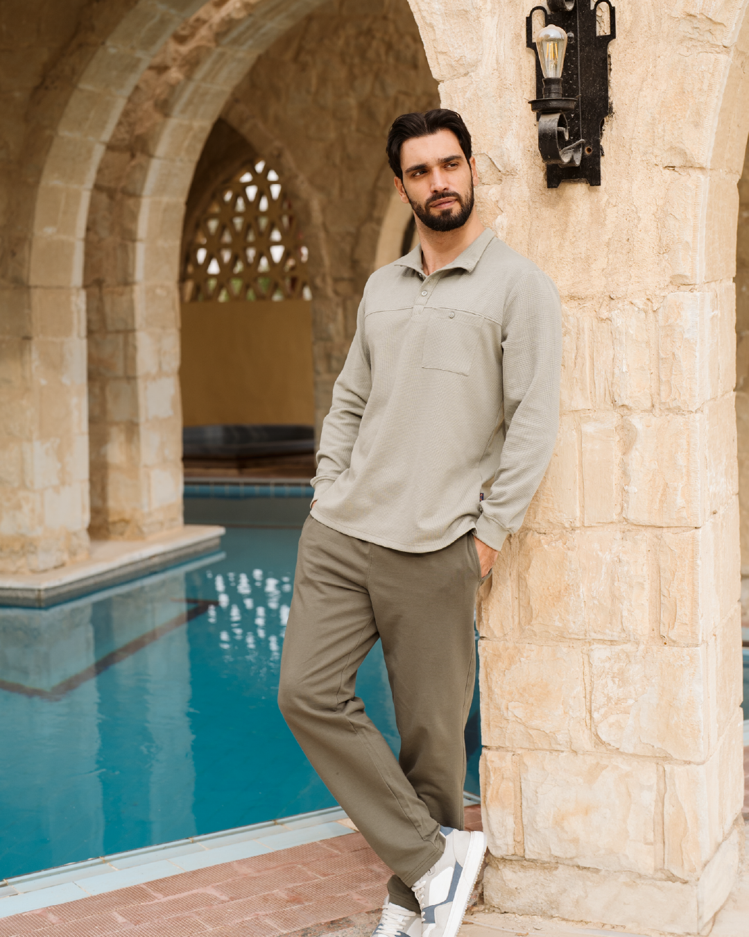 Cool man بيجاما رجالي بكم طويل و بنطلون