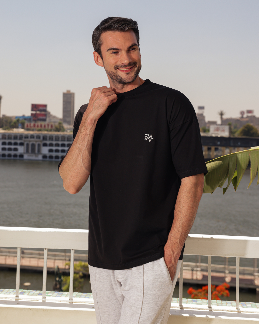 ‫بيجامه سنجل قطن رقبه مدوره ببنطلون سويت بانس رجالي‬