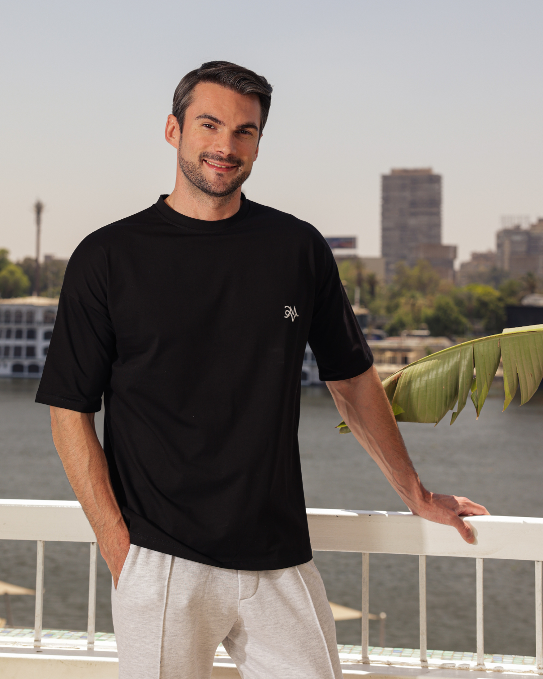 ‫بيجامه سنجل قطن رقبه مدوره ببنطلون سويت بانس رجالي‬