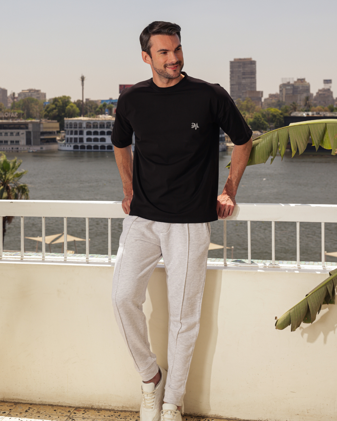 ‫بيجامه سنجل قطن رقبه مدوره ببنطلون سويت بانس رجالي‬