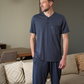 Men's pajamas, half-sleeve T-shirt and Sambox printed trousers