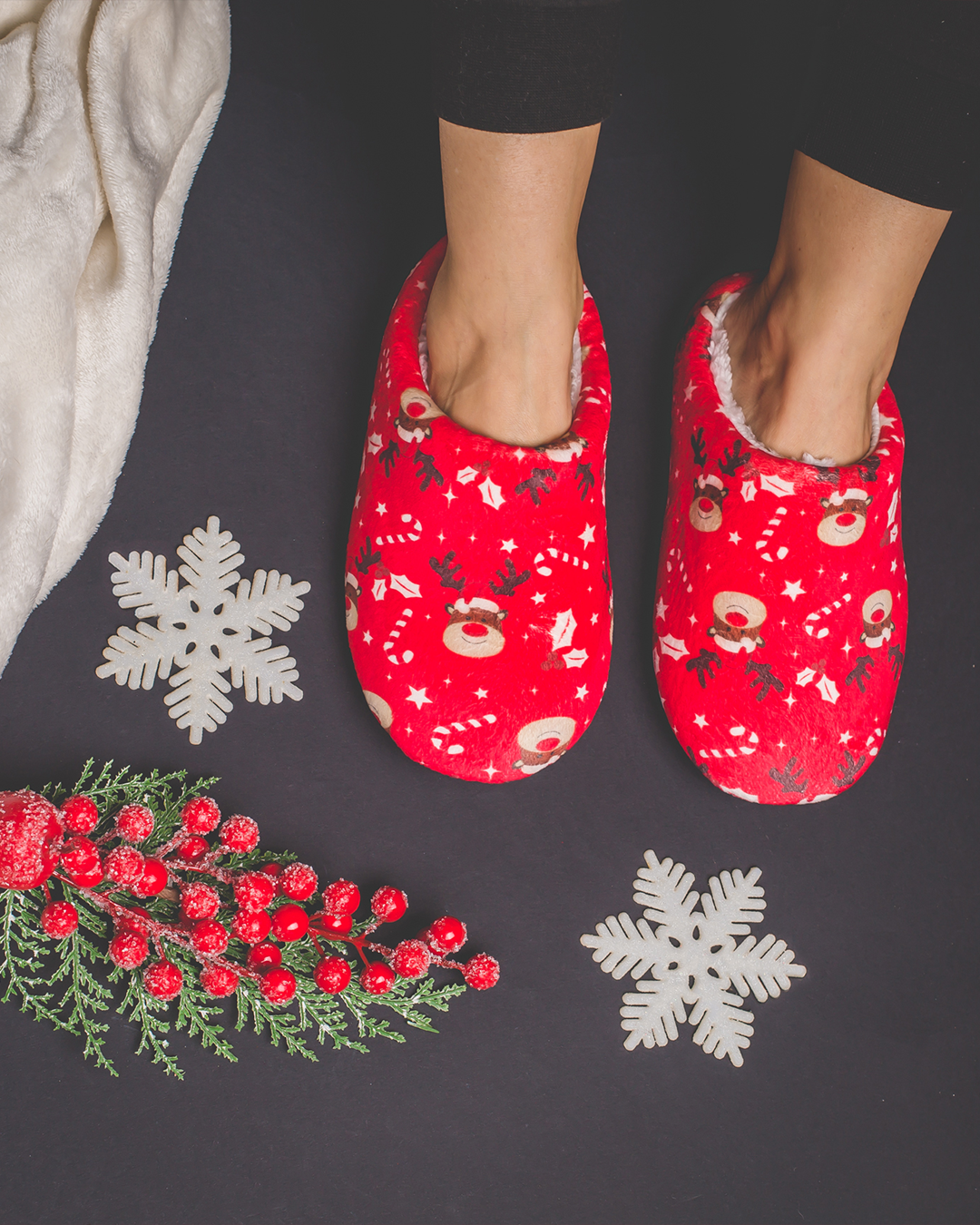 Christmas baby slippers
