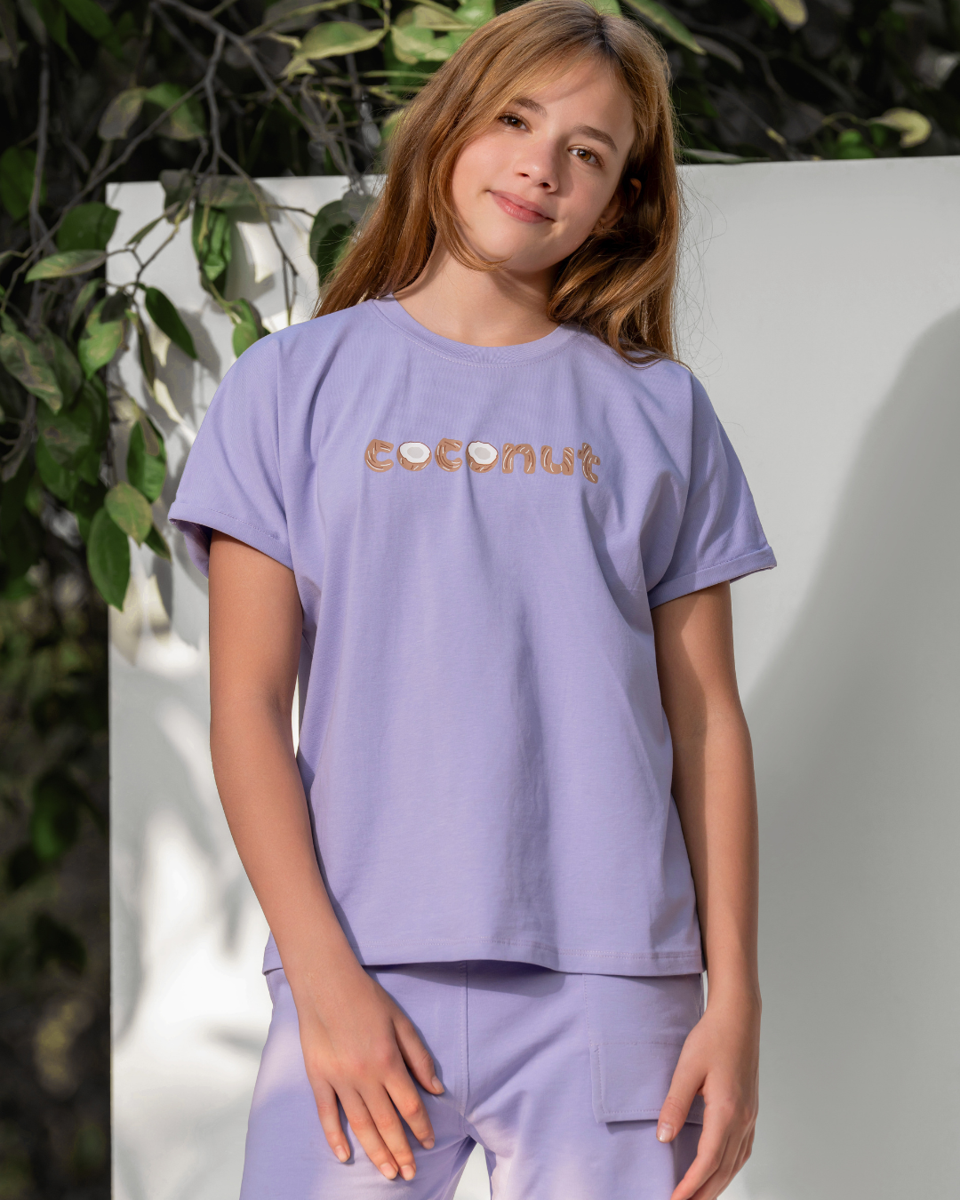 Coconut Girls' Pajamas Short Sleeve with Pants