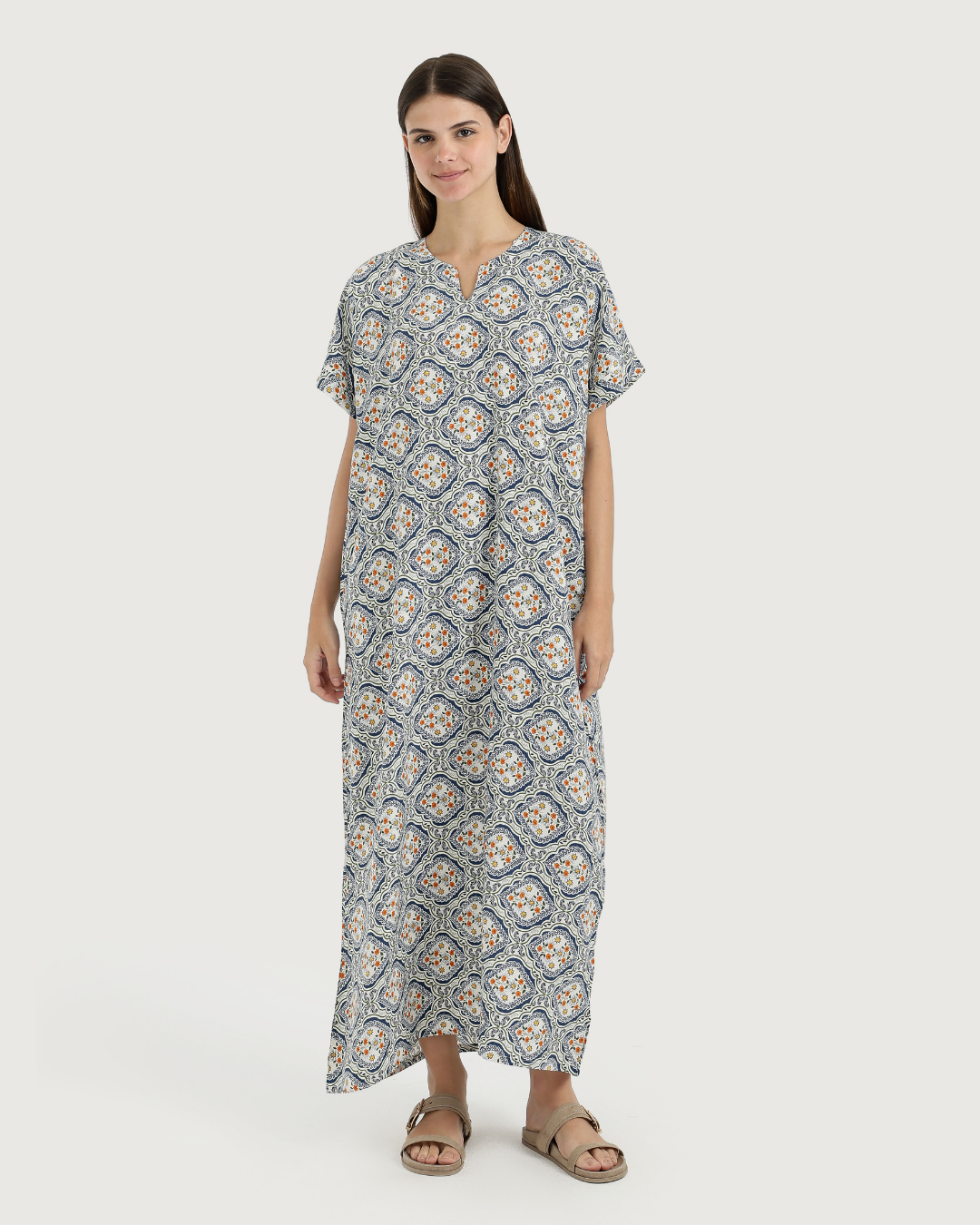 قميص فسكوز طويل مشجر 176