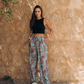 Colorful rose viscose pants