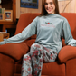 all that you ever wanted Women's pajamas with a rose print on the chest