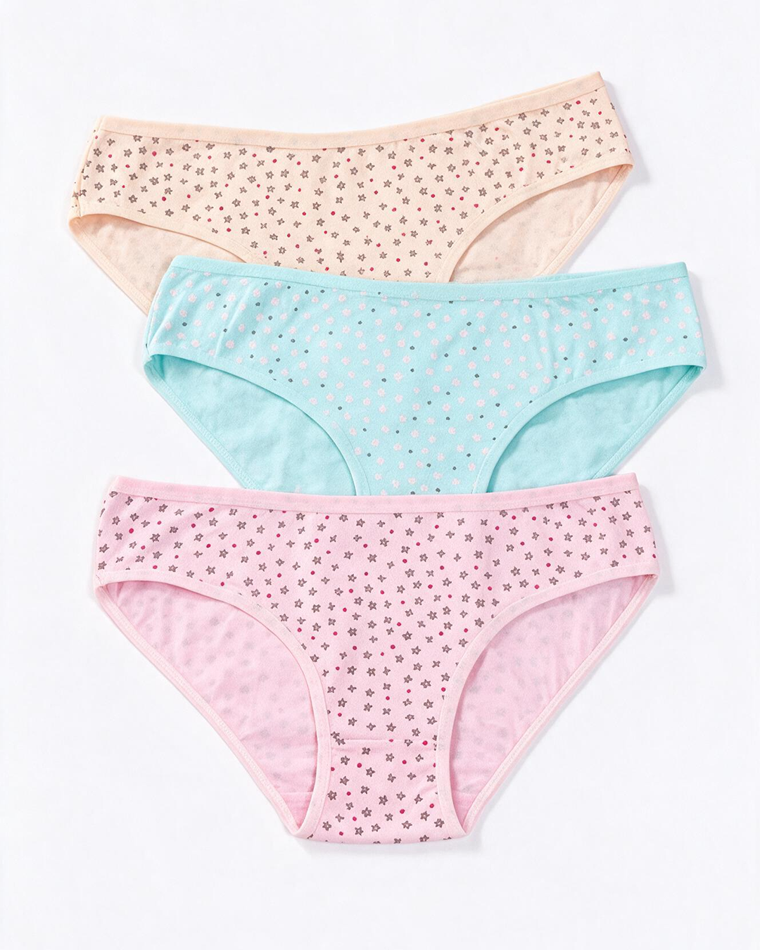 Printed Cotton Bikini Briefs