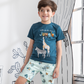 Jungle animals Children's pajamas, half-sleeved T-shirt * printed shorts
