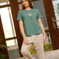 Be slow and happy Pajamas for women, half sleeves