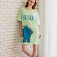 MONSTERS sulley Women's half-sleeved night-shirt