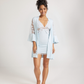 Women's Velvet Robe with Lace
