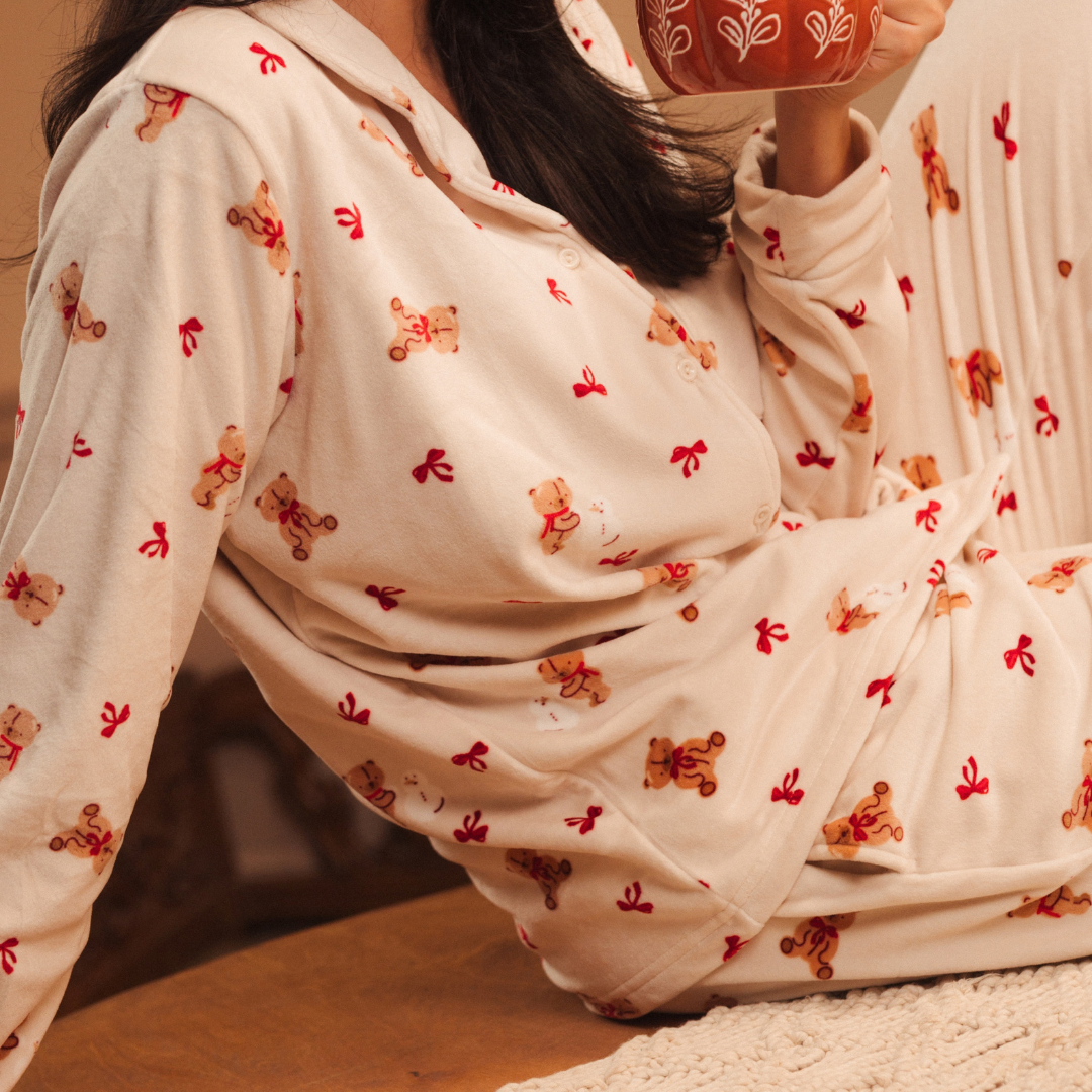 Teddy cute Classic women pajama