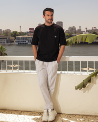 Men's Single Cotton Crew Neck Pajama with Sweatpants
