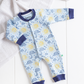 My children's jumpsuit with clouds, sun and moon