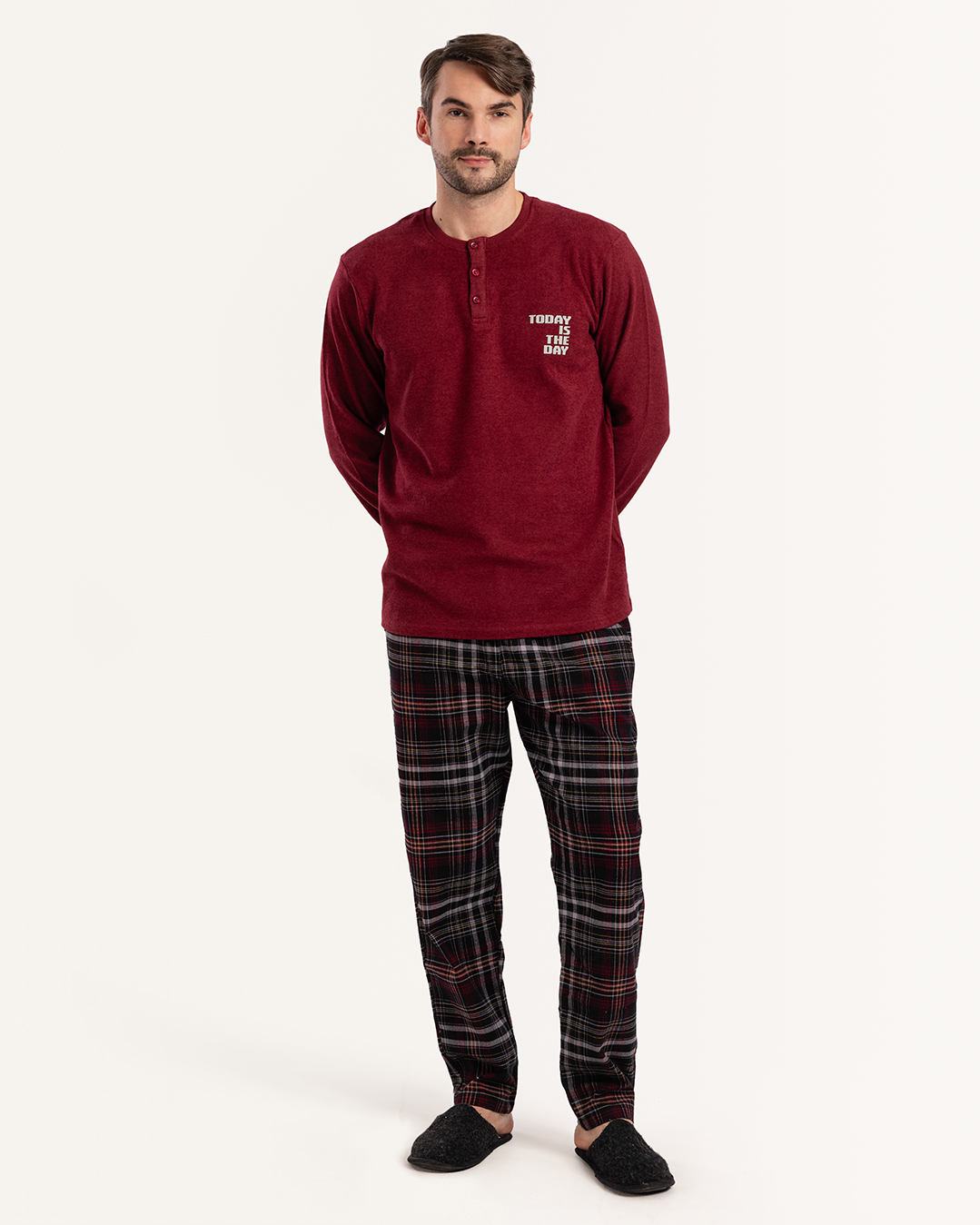 Pajamas, plaid pants, Today Is The Day