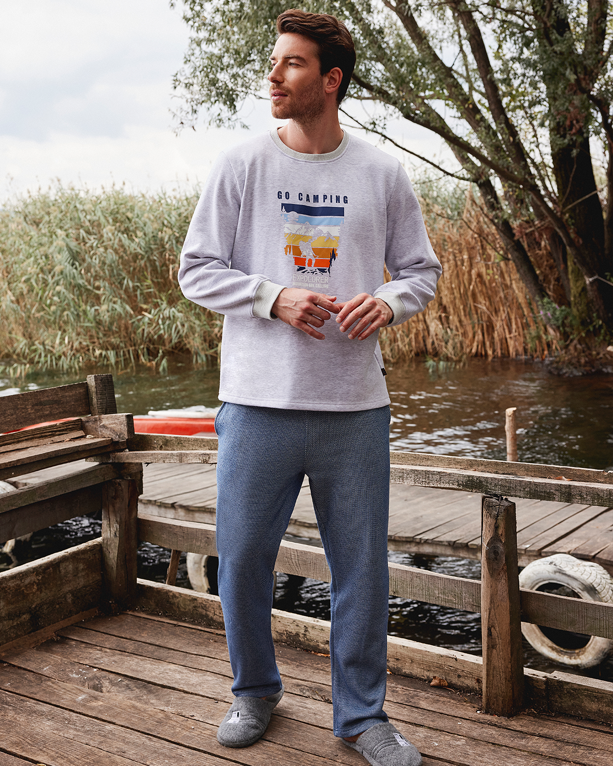 Explore Men's Melton Plain * Jacquard Pajamas