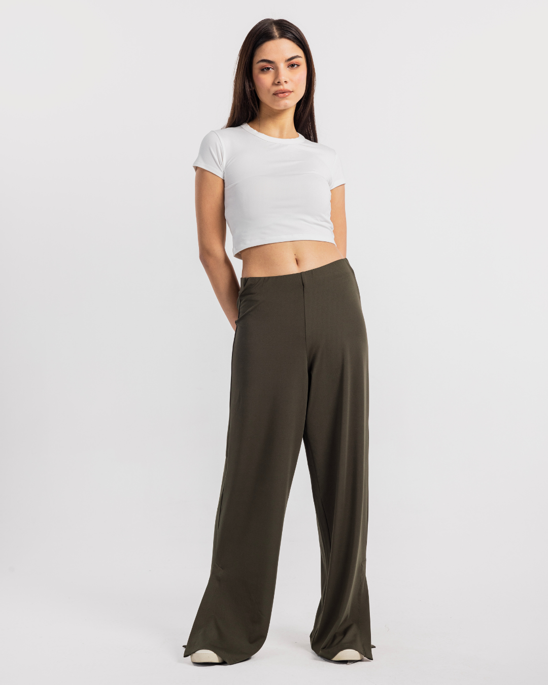 Polyamide بنطلون حريمي ويد ليج بفتحه