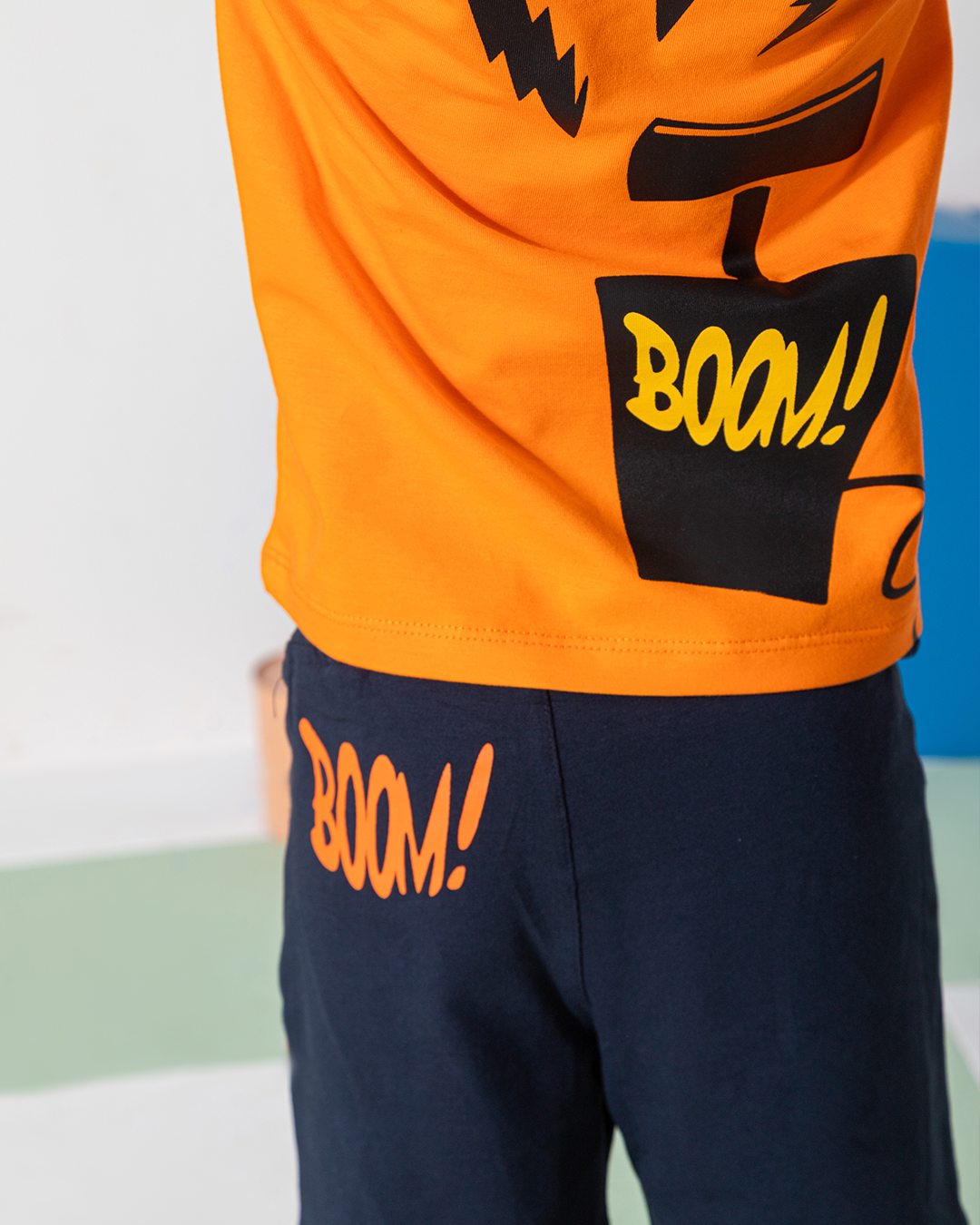 MARVY Daffy Duck Boom بيجامة اولادي وسط اورانج