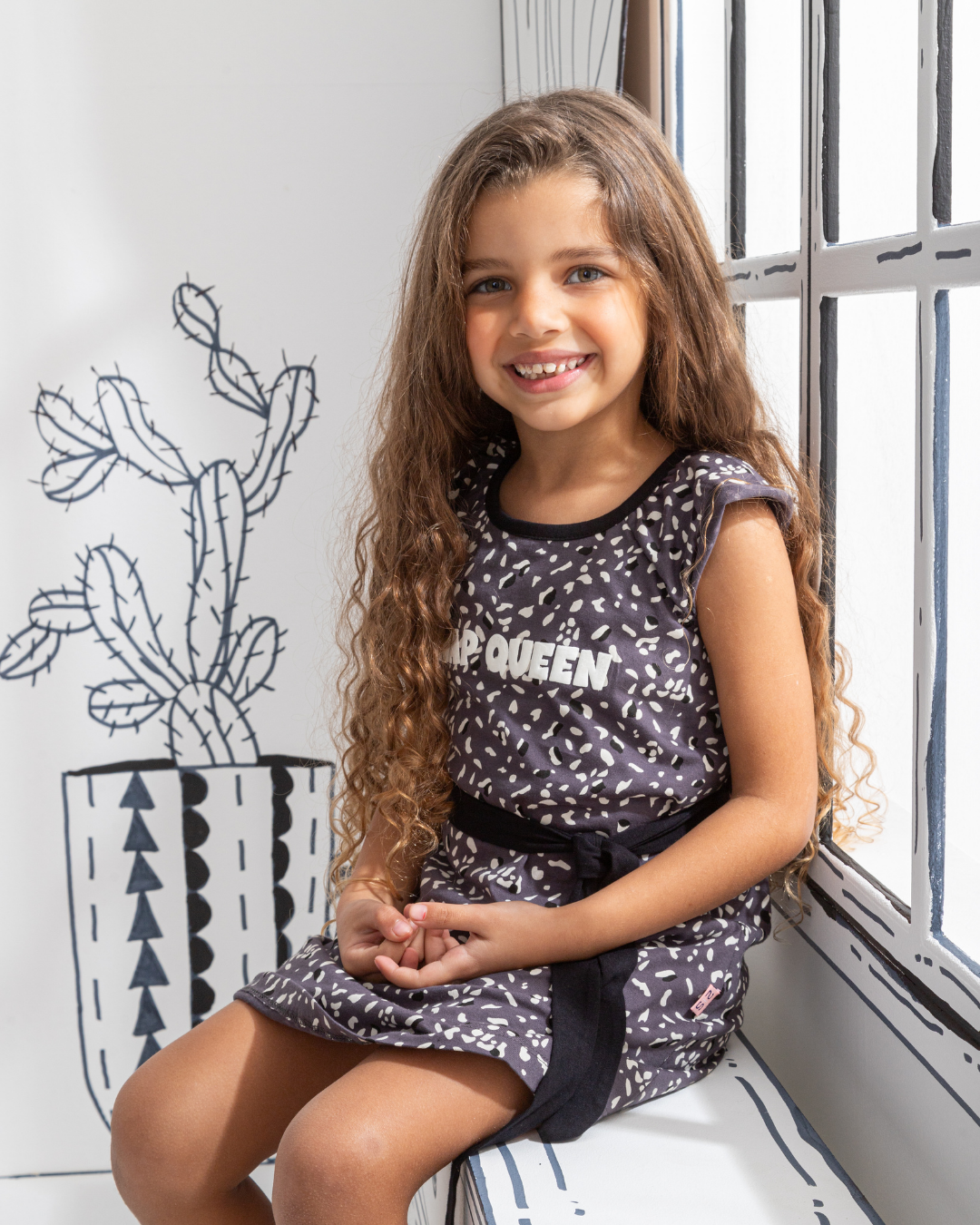 Nap Queen قميص نوم اطفالي بناتي مطبوع