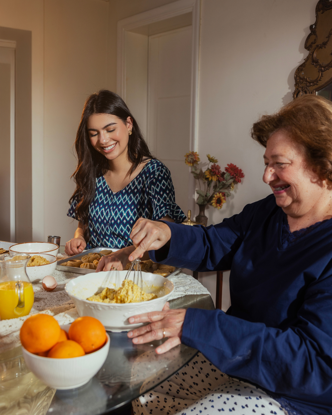 Lovely hearts بيجاما حريمي بكم و بنطلون مطبوع قطن
