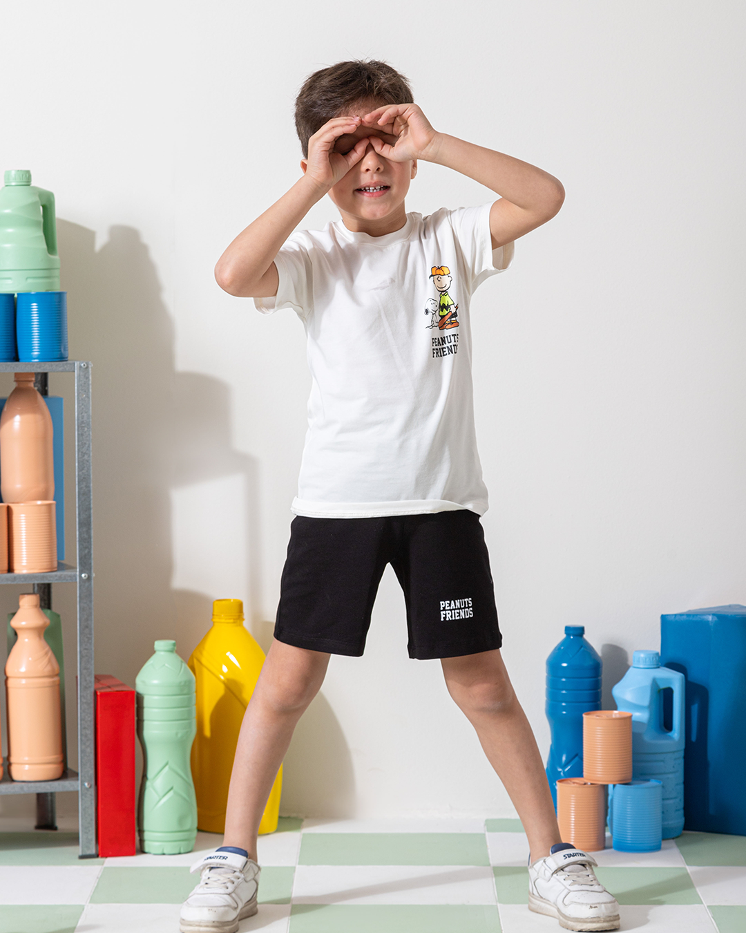 MARVY Peanuts Friends بيجامة اولادي وسط اوف وايت