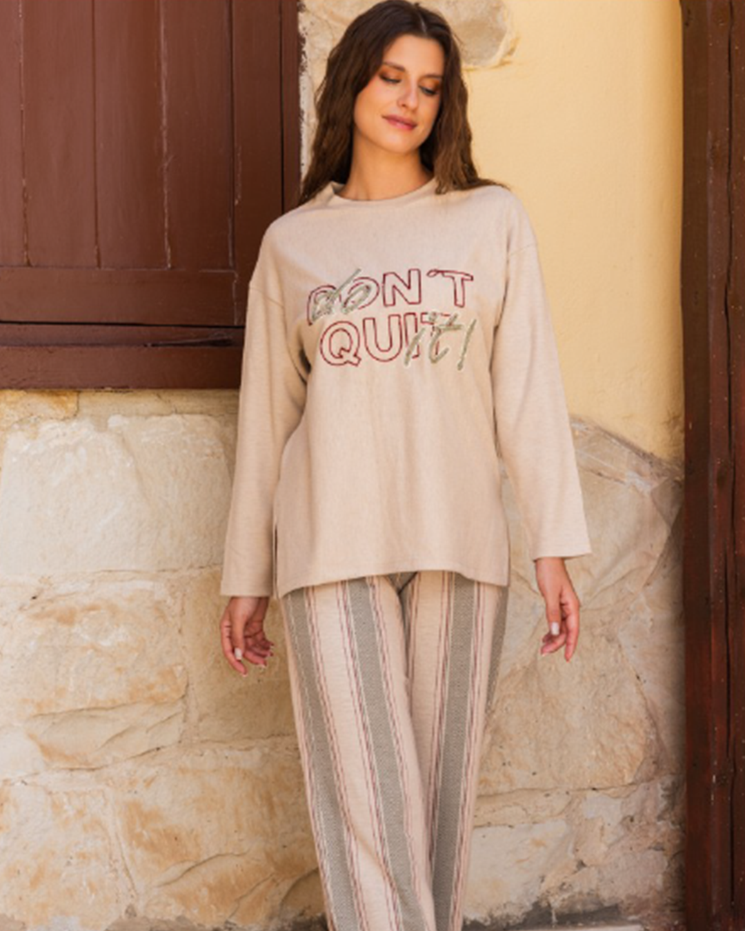 بيجاما حريمي كاروه بنطلون