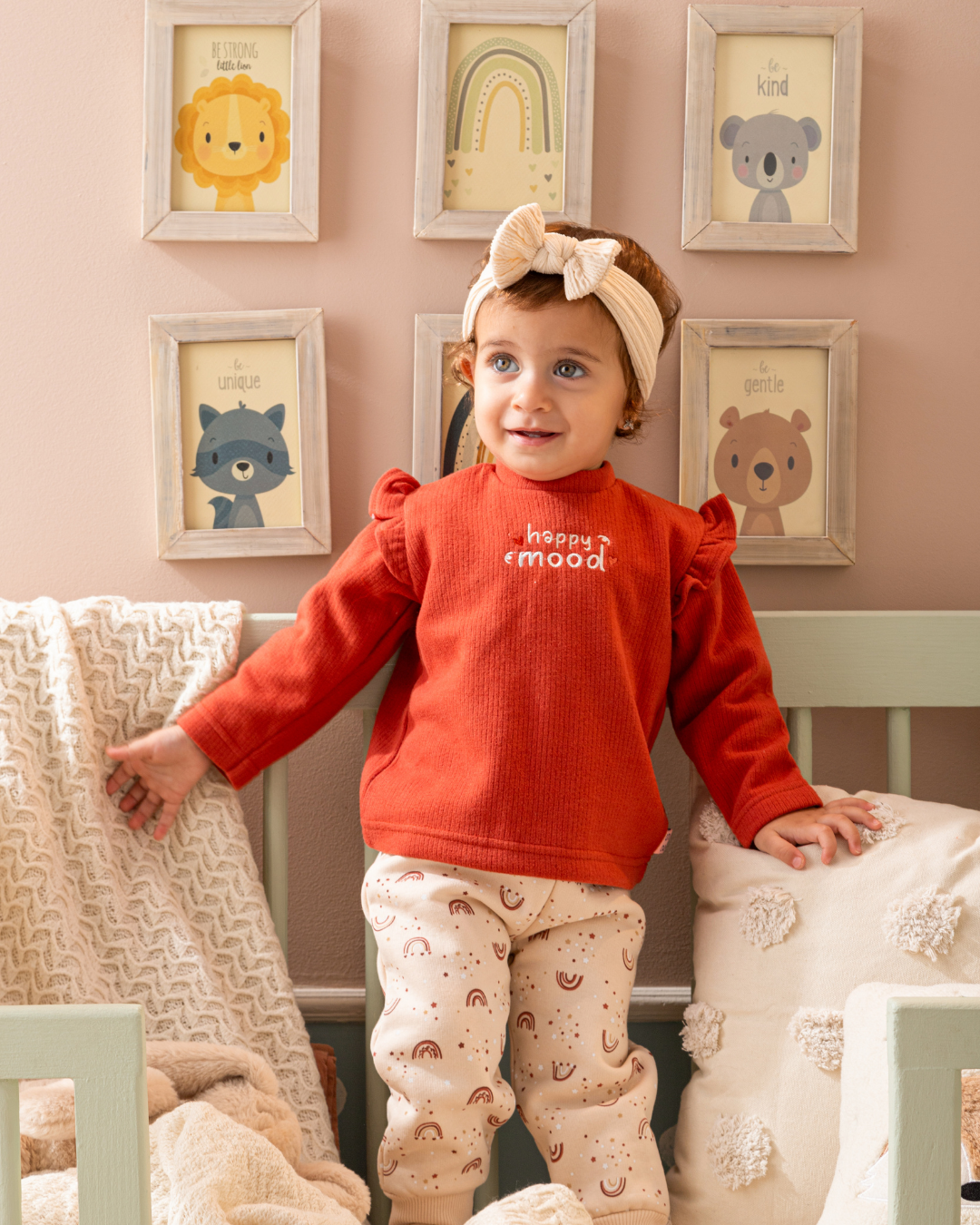 Cute Rainbow بيجاما بيبي بناتي