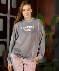 i choose you women's pajamas with neck