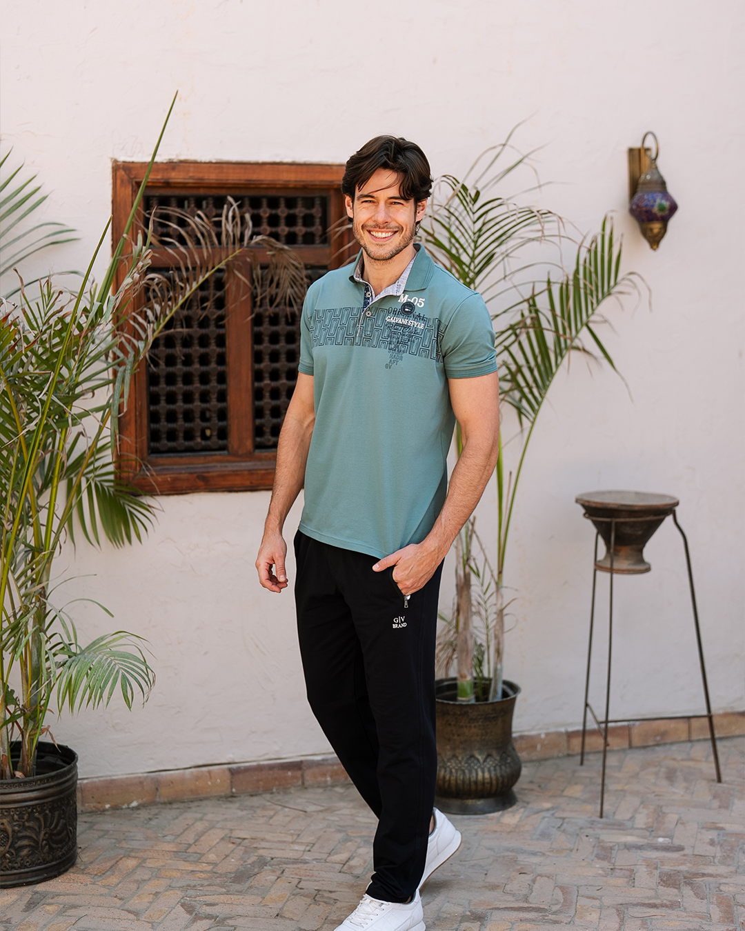 M05 بيجاما رجالي نص كم بياقة و بنطلون