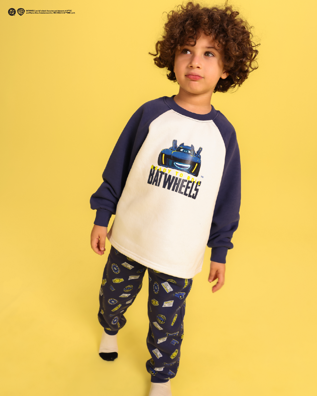 Boys' raglan pajamas with Batwheels print
