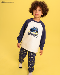 Boys' raglan pajamas with Batwheels print