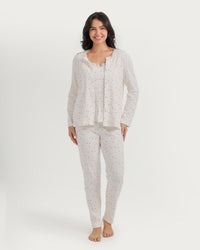 3-piece pajamas with heart print