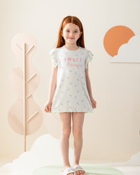 فستان ريب قطن كُم كورنيشة