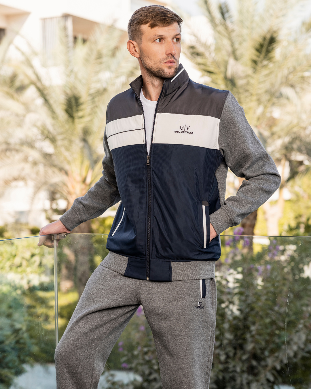 GALVANI EXCHANGE Men's pajamas with a zipper