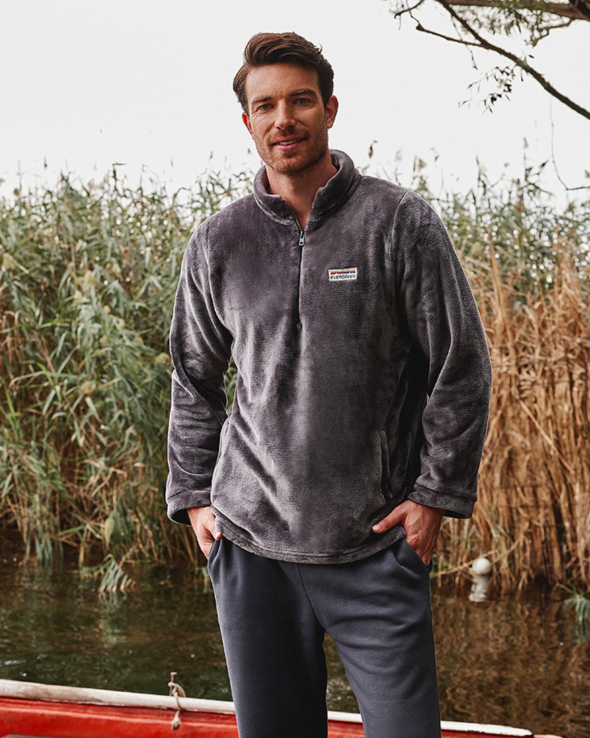 Men's polar zip-up t-shirt