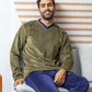 Horse embroidery, plush V, men's pajamas