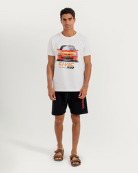 CIVIC Men's Pajama Set Half Sleeve with Shorts