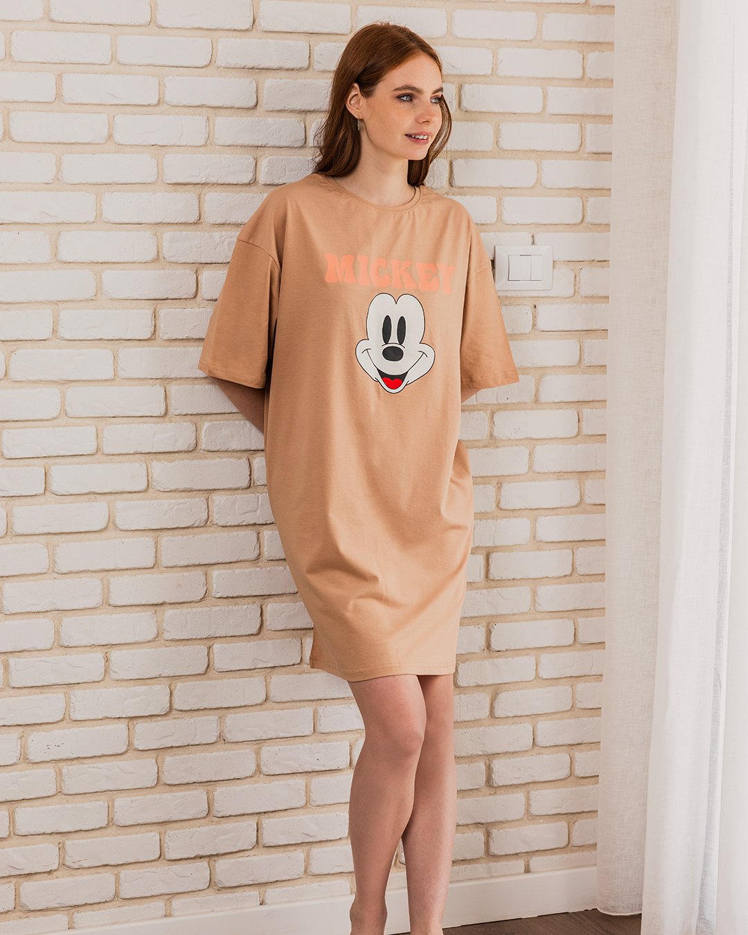 MICKEY نايت شيرت حريمي نص كم قصير