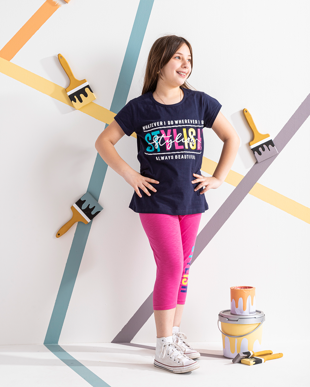 Stylish girls' pajamas