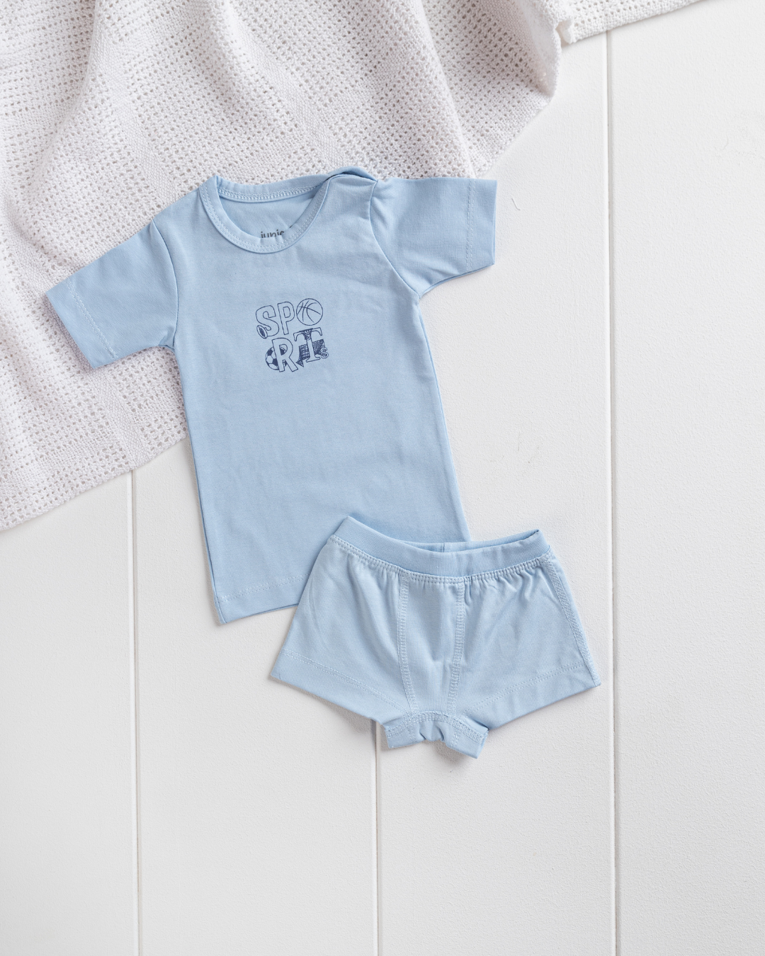 طقم بيبي اولادي نص كم شورت مطبوع