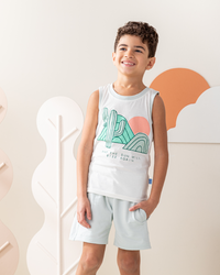 بيجاما شورت سمر ميلتون و توب كَت الصباره الخضراء