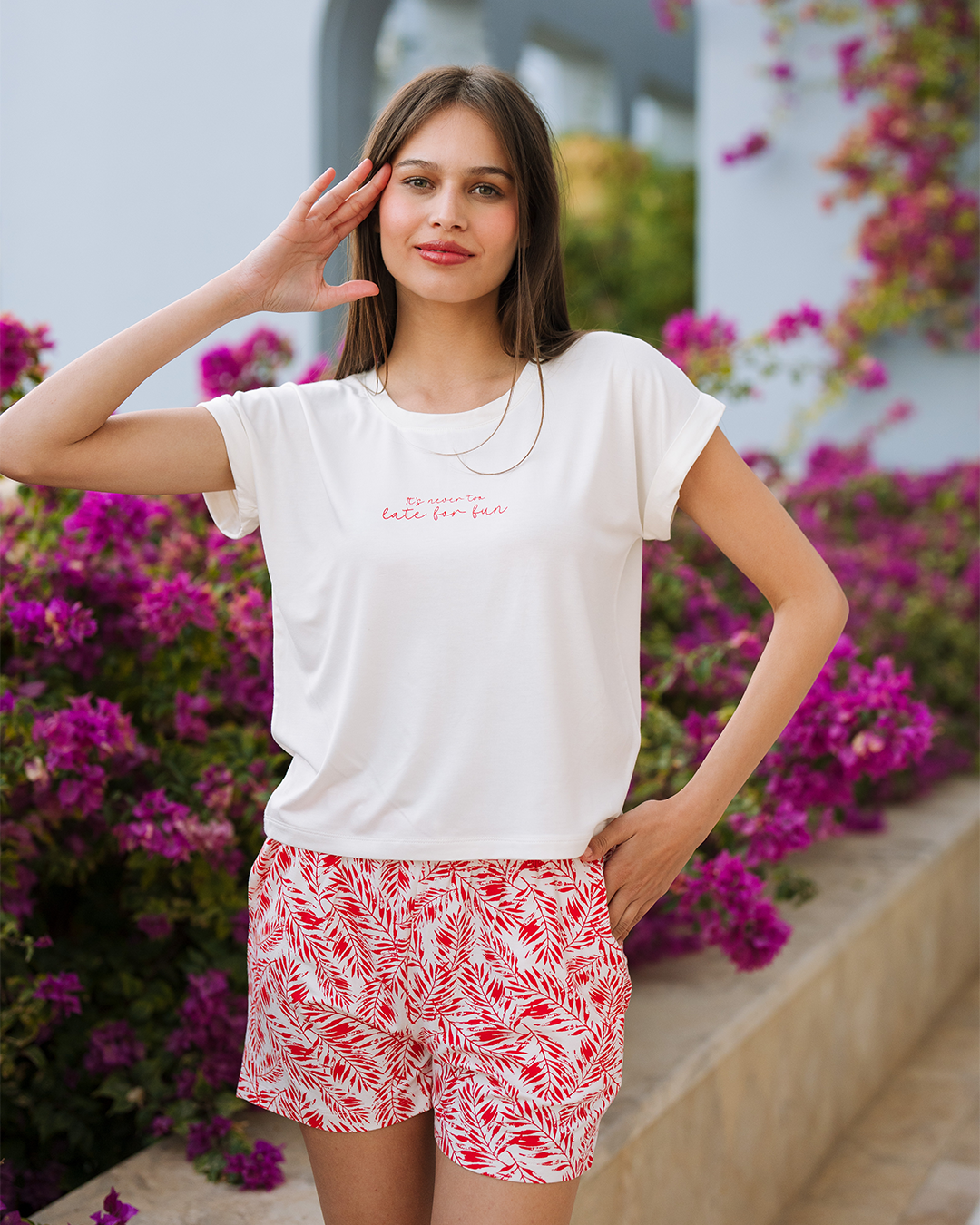 بيجاما فسكوز تلت كم و شورت تروبيكال