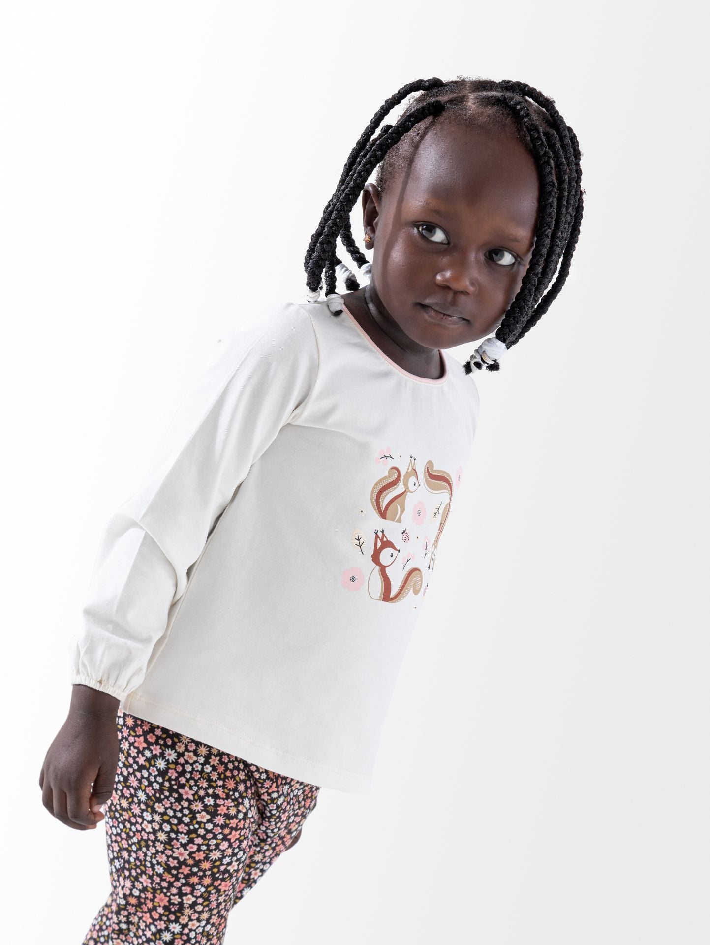 spring squirl  طقم بناتي بيبي