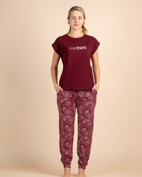 Amour بيجاما حريمي كت و بنطلون