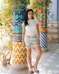 بيجاما نص كم و شورت قطن